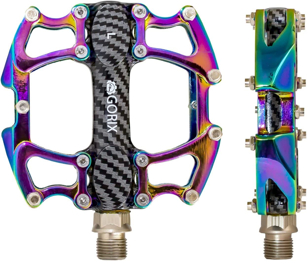 Amazon.com : GORIX Bike Flat Pedals Wide CNC Lightweight with Non